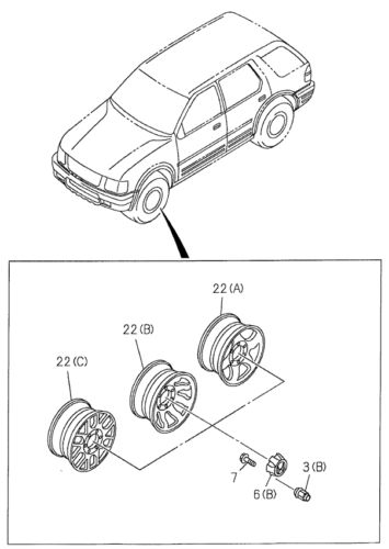 Genuine honda center cap 8-97229-213-1