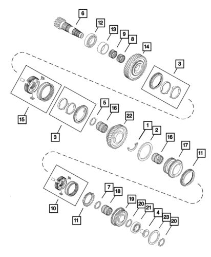 Genuine mopar fifth synchronizer 68132791aa