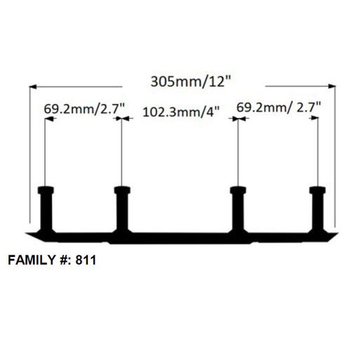 Bottom line 6&#034; carbides runners for c&amp;a pro skis fits mini pro snowmobile skis