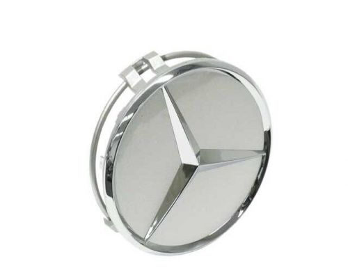 Genuine oem center hub cap for alloy wheel burnished silver plastic for mercedes