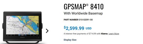 Brand new gps garmin 8410 marine chartplotter