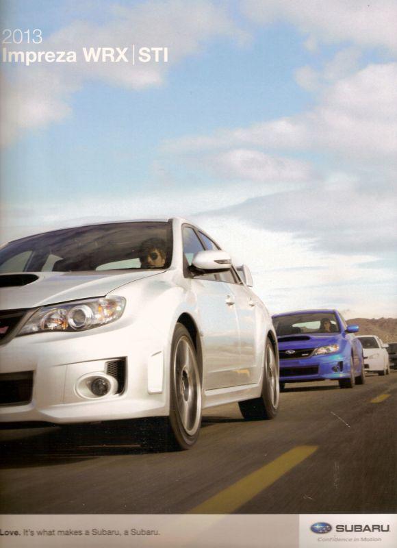 2013 subaru impreza wrx / sti 5 models 22 page brochure