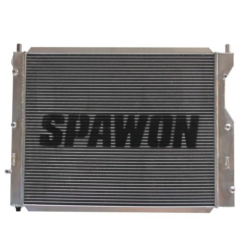 Fit ford mustang shelby 2007-2014 v6 v8 3 row spawon radiator + fan shroud mt