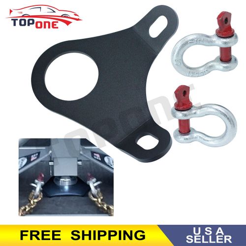 New 5th wheel ultimate connection safety chains plate with 1/2in shackles black