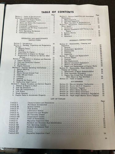 Continental aircraft engine overhaul manual c125 c145 &amp; 0-300