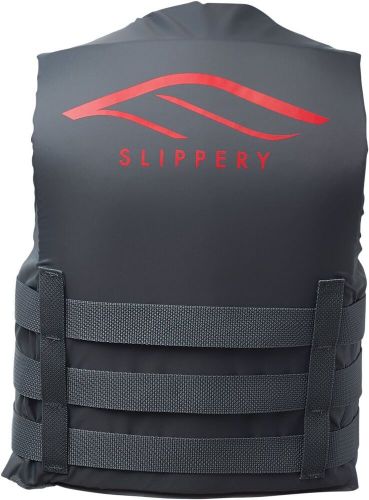 Slippery hydro nylon life vest charcoal/red lg/xl