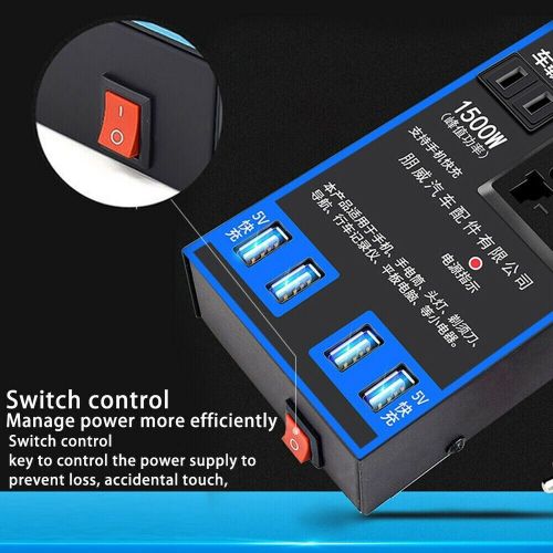 1500w car multifunction chargers converter power inverter 12/24v to dc 110/220v