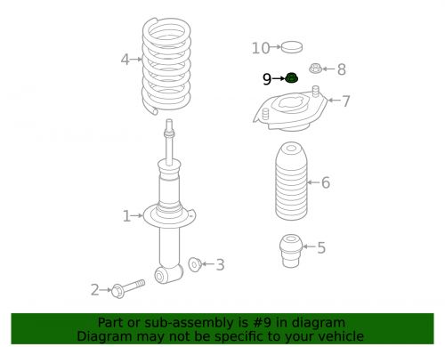 Genuine subaru suspension stabilizer bar link nut 902350001