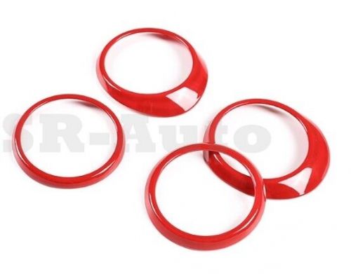 For16-22 toyota tacoma center air outlet ring red silver khaki carbon fiber 4pcs