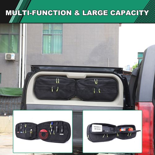 2pcs tailgate window cargo storage bag trunk organizers fits hummer h3 2005-2009