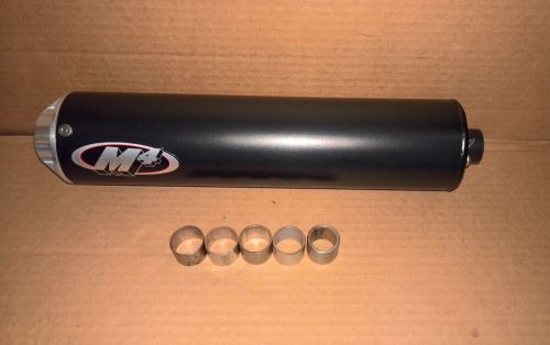 New m4 tunable shifter kart exhaust muffler silencer 12&#034; x 3&#034; x 1&#034; honda cr125