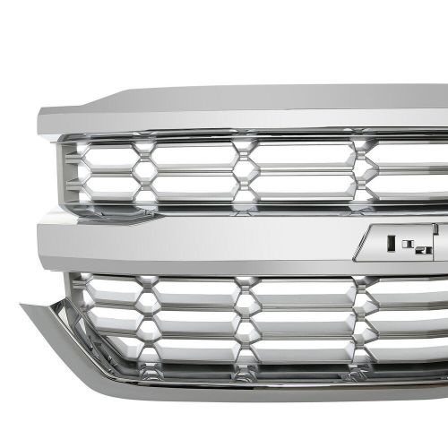 For 2016 2017 2018 chevrolet silverado 1500 chrome style front upper grille