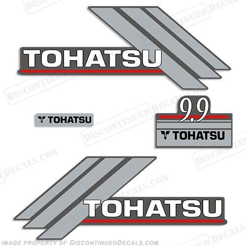 Fits tohatsu 9.9hp outboard motor engine decal kit - 2000&#039;s