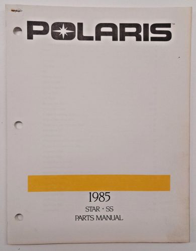 Vintage 1985 polaris snowmobile parts book manual - not a copy! - star ss