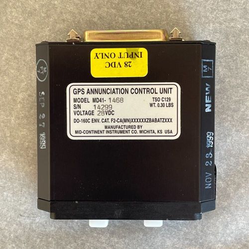 Gps annunciation control unit (28vdc) (mid-continent p/n md41-1468)