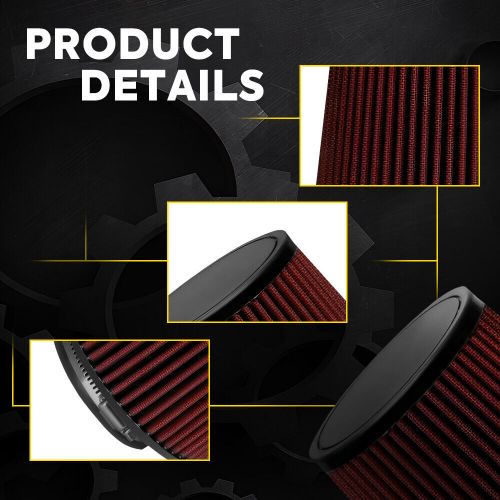 For dodge cotton gauze 4 inches 102 mm cold air intake cone truck long filter 4&#034;