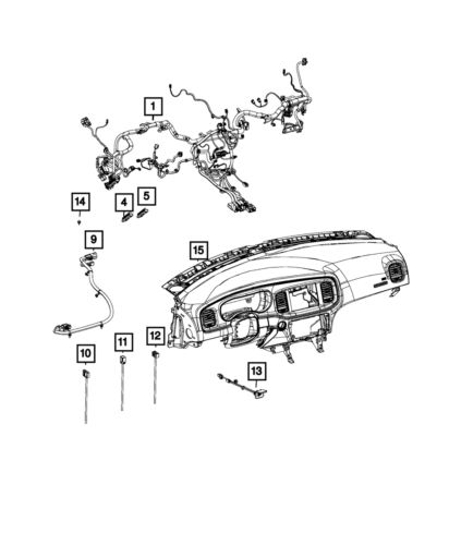 Genuine mopar usb auxiliary port cable 68232705aa