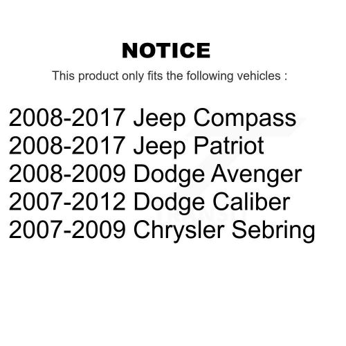 Kingstar rear drum brake wheel cylinder pair, fits patriot, compass, caliber