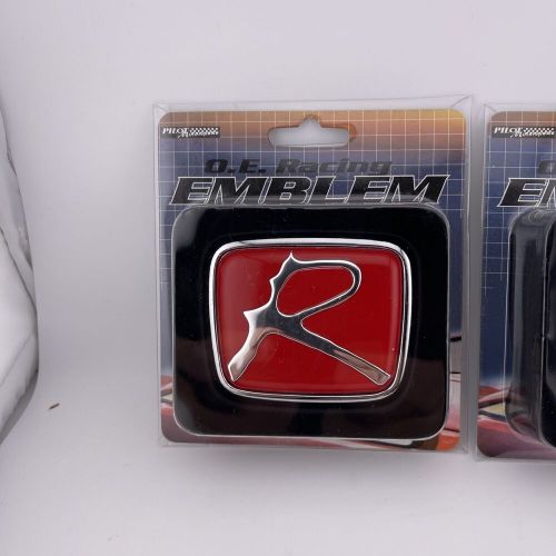 Pilot type r red racing body emblem 3-d dome logo pm-030r (2pk)