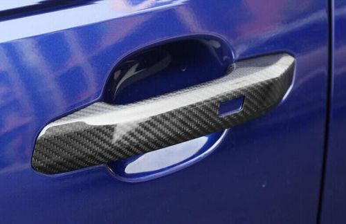 Cover trim decor for audi sq5 q5 2018-2021 carbon fiber 4pcs car door handles