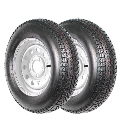 Set of 4 st205/75d15 trailer tires and wheels 15“ 6pr load range c 5 lug on 4.5&#034;