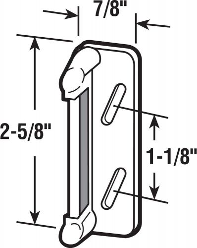 Prime-line k 5004 aluminum painted black, spring-loaded screen door strike...