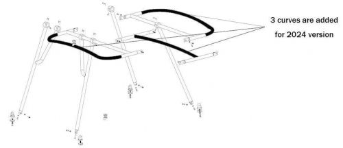 Dolphin walk around t top wakeboard tower bimini top wakeboard tower 2024v