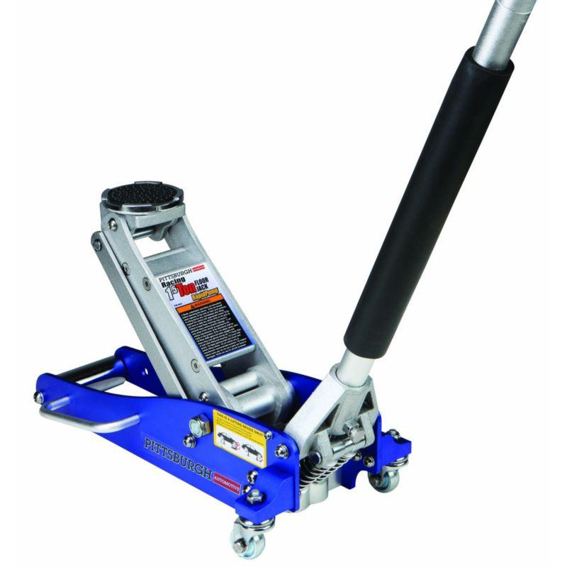 1.5 ton aluminum racing floor jack lightweight & compact with rapid pump 