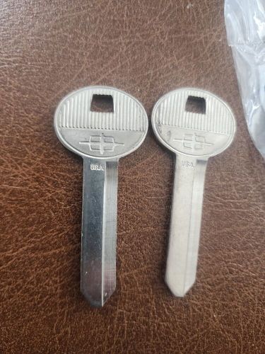 Nos oem vintage lincoln key blank pair 1966-1984 1766ln, s1766ln, mark iii, iv