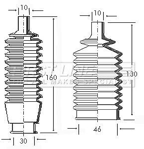 Steering rack boot fits ford fiesta mk2 1.0 78 to 89 gaiter bellow firstline new