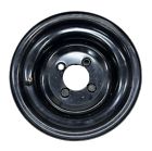 One 10 inch steel golf cart wheel | 3:4 offset | black | 4x100mm bolt pattern