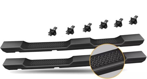 Fits 2007-2018 jeep wrangler jk 4-door black running boards nerf bars side steps