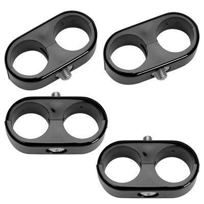 Mfy 2065211 hose mounting clamps t-style nylon black two .625" dia holes setof4