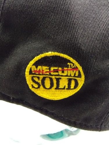 Mecum auctions hat black white &amp; red adjustable dad cap 100% cotton sold auto