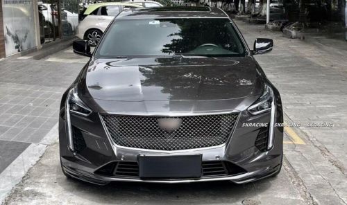 For cadillac ct6 2019-2020 abs chrome racing honeycomb front bumper upper grille