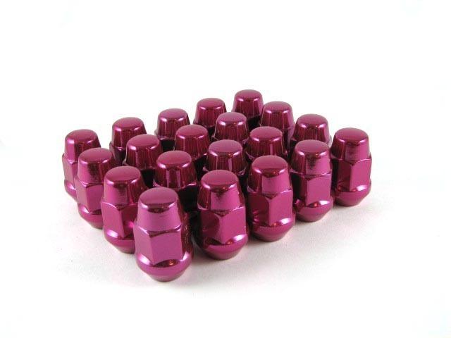 Lug nuts bulge acorn 12x1.25 nut 20 nissan subaru red l