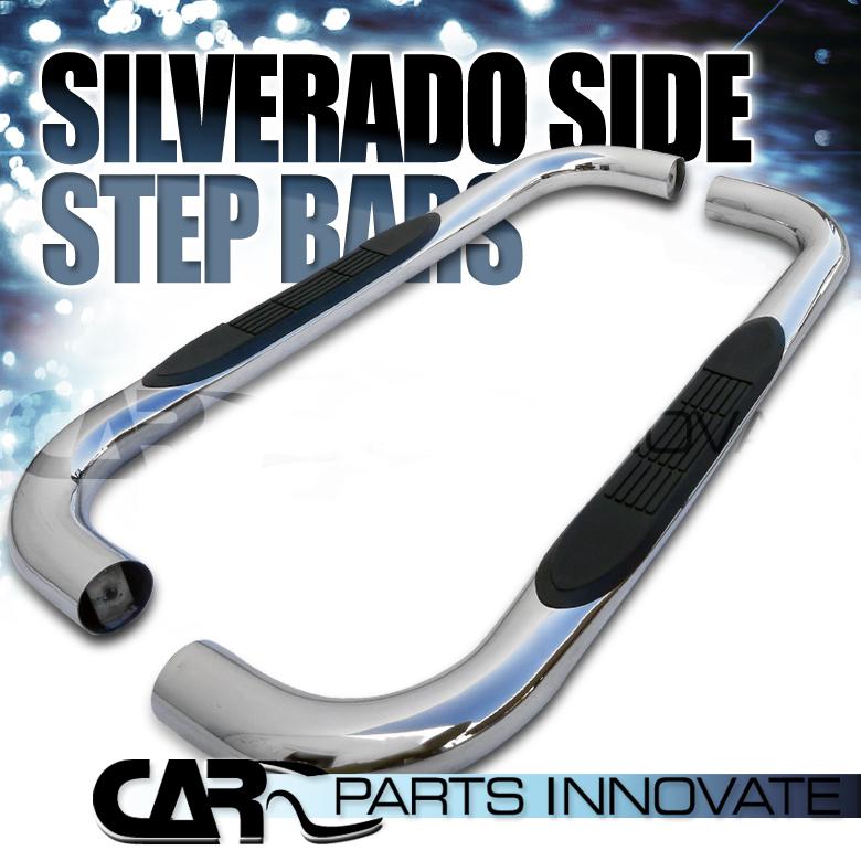 99-12 silverado sierra regular cab 3" stainless steel side step nerf bars