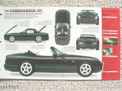 1997 / 1998 tvr chimaera imp brochure