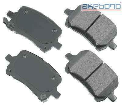 Akebono act1028 brake pad or shoe, front-proact ultra premium ceramic pads