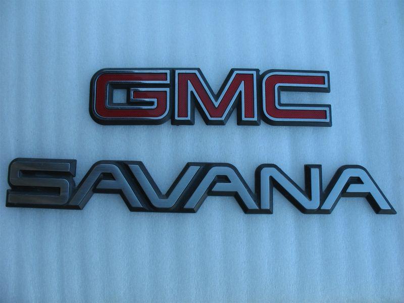 2000 gmc savana emblem logo decal badge set 01 02 03 04 05 06 07 08 09 10 11 12