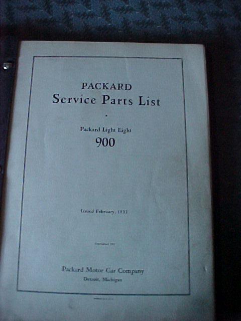 Rare original 1932 packard  parts catalog series 900, 905, 906