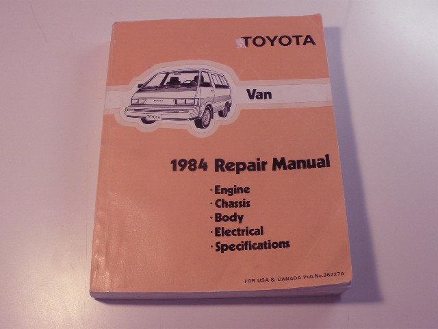 1984 toyota van factory shop service repair manual