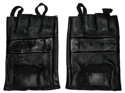 Motorcycle genuine leather fingerless gloves- size 2x large