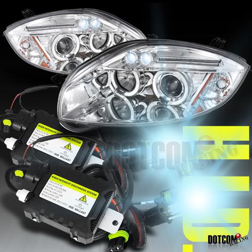 06-08 eclipse chrome led headlight+6000k slim xenon hid