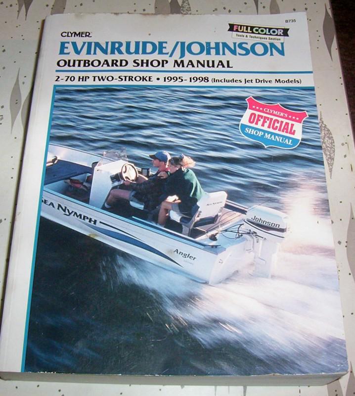 Clymer evinrude/johnson outboard manual / book  2-70 hp two-stroke, 1995-1998