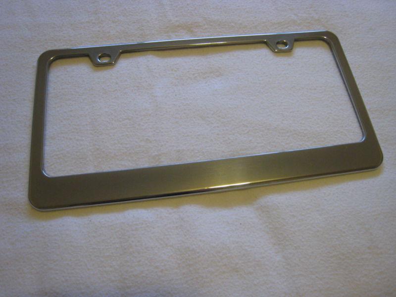 Chrome metal license plate frame cover rear