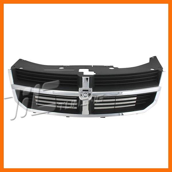 2008-2010 dodge avenger chrome frame mat black insert grille grill front body