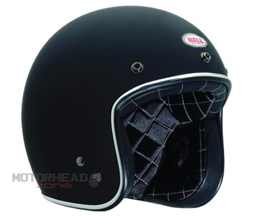 Motorcycle helmet bell custom 500 black matte small helmet open face