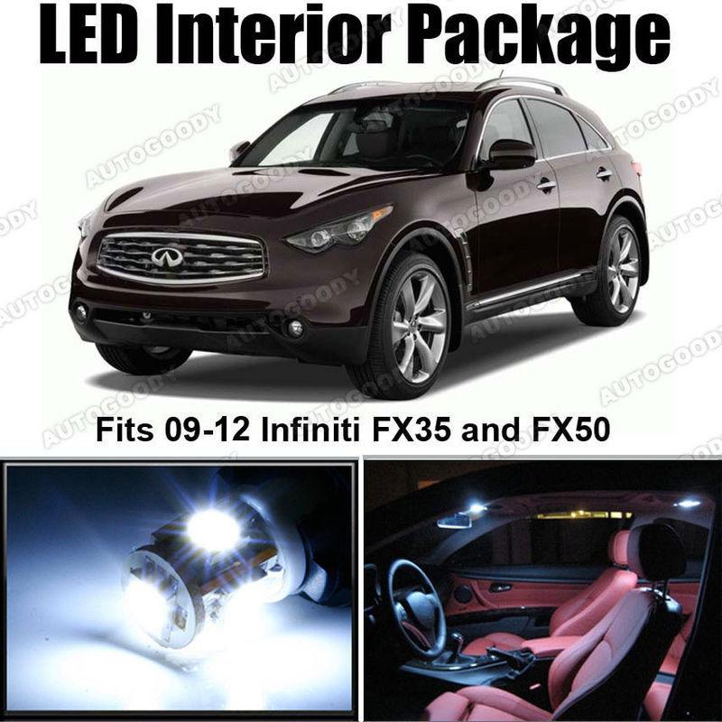 10x white led lights interior package for infiniti fx35