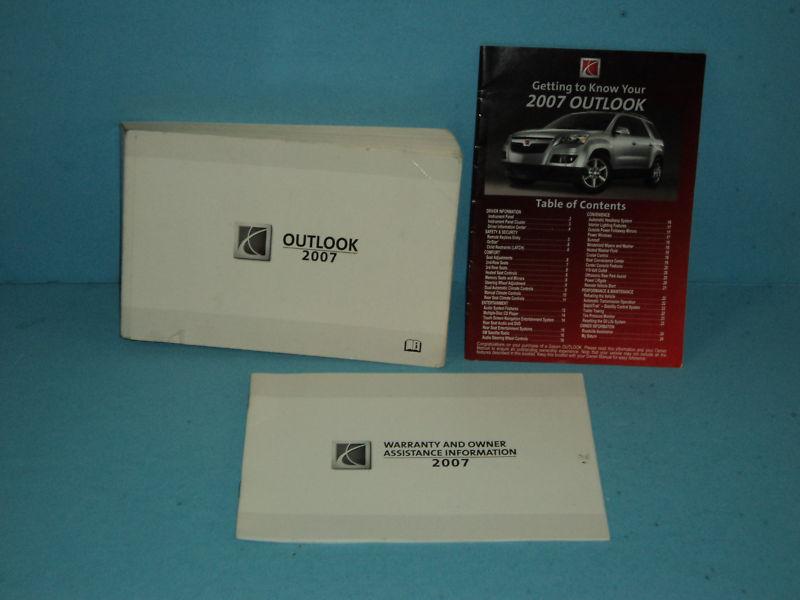 07 2007 saturn outlook owners manual